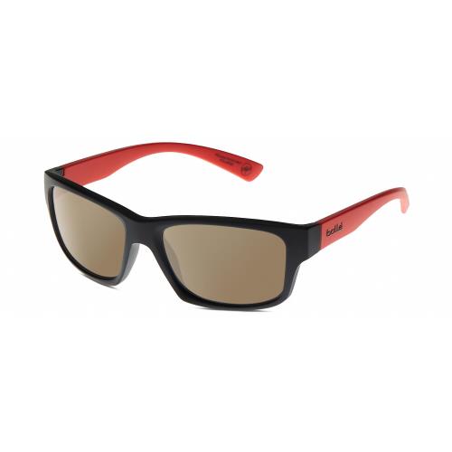 Bolle Holman Unisex Polarized Sunglasses Black Scarlet Red Orange 58mm 4 Options Amber Brown Polar