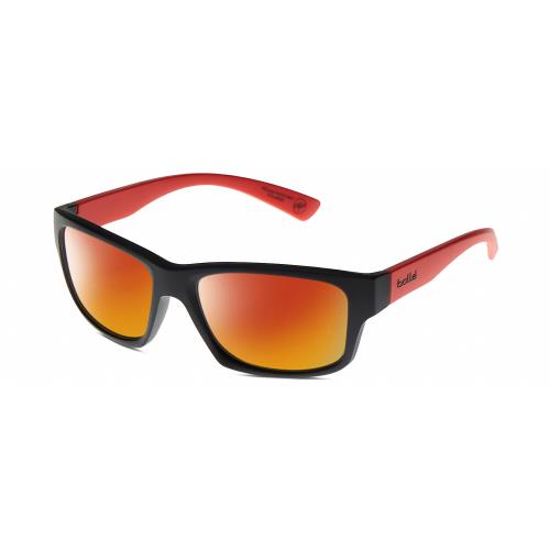 Bolle Holman Unisex Polarized Sunglasses Black Scarlet Red Orange 58mm 4 Options Red Mirror Polar