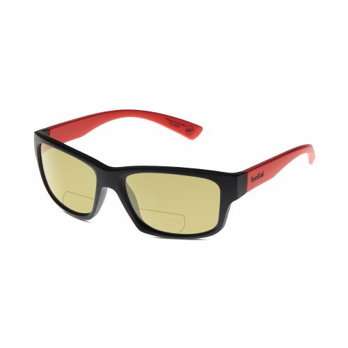 Bolle Holman Unisex Polarized Bifocal Sunglasses Black Red Orange 58mm 41 Option Yellow