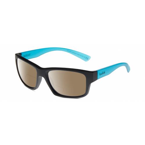 Bolle Holman Unisex Polarized Bifocal Sunglasses Black Blue Crystal 58mm 41 Opt Brown