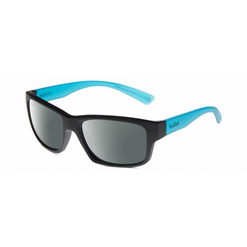 Bolle Holman Unisex Polarized Bifocal Sunglasses Black Blue Crystal 58mm 41 Opt Grey