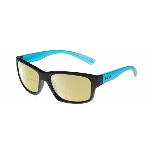 Bolle Holman Unisex Polarized Bifocal Sunglasses Black Blue Crystal 58mm 41 Opt Yellow