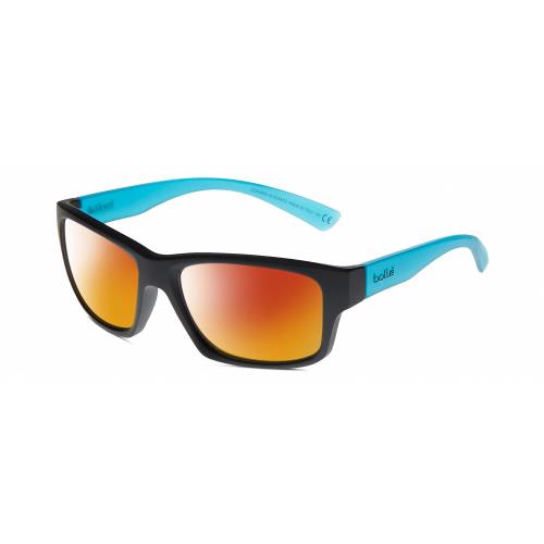 Bolle Holman Unisex Polarized Sunglasses Black Sapphire Blue Crystal 58mm 4 Opt Red Mirror Polar