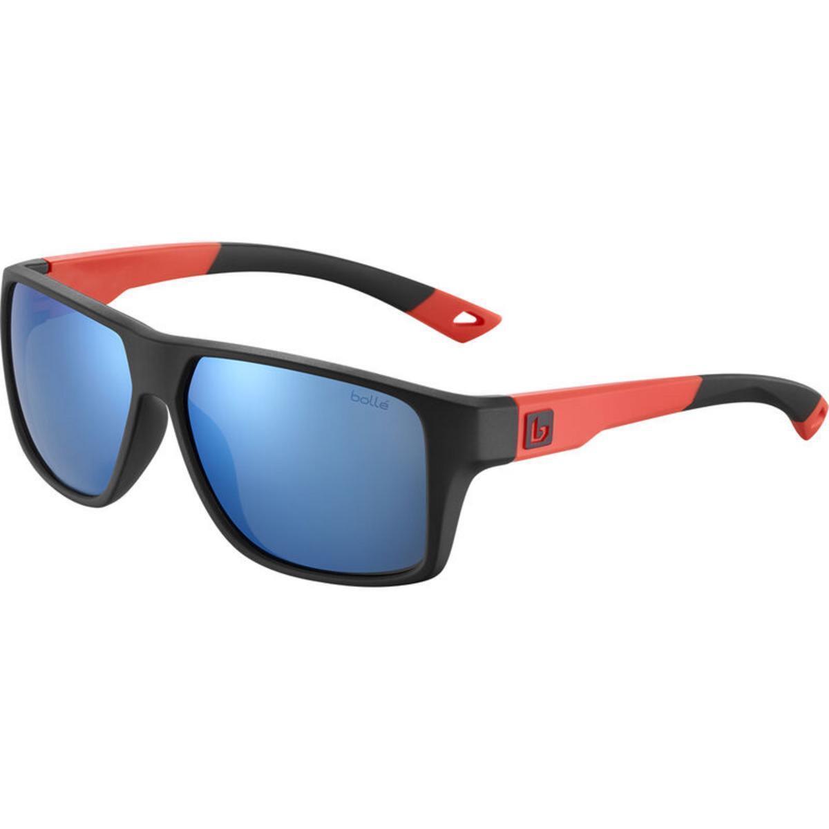 Bolle Brecken Floatable Sunglasses Men`s Black Red Matte Offshore Blue Polarized