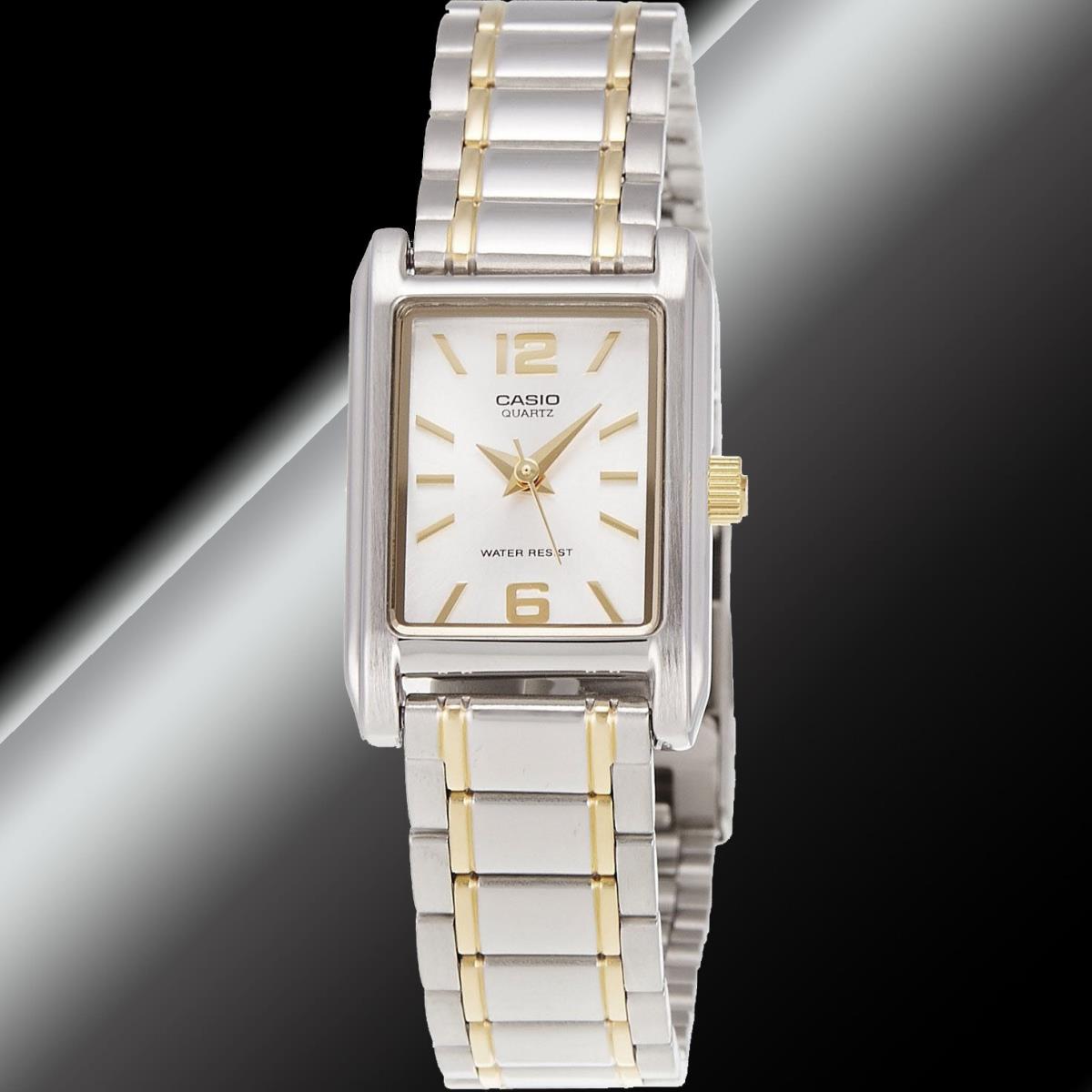 Casio LTP-1235SG-7A Ladies Analog Steel Watch Silver and Gold Tone Stainless - Gold, Silver