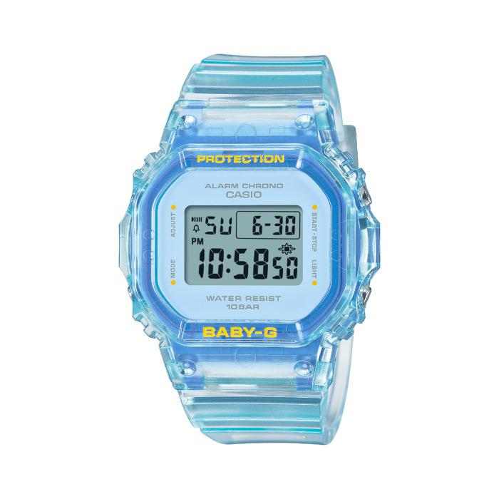 Casio Baby-g BGD565SJ-2 Summer Colors Digital Quartz Women`s Watch Clear Blue