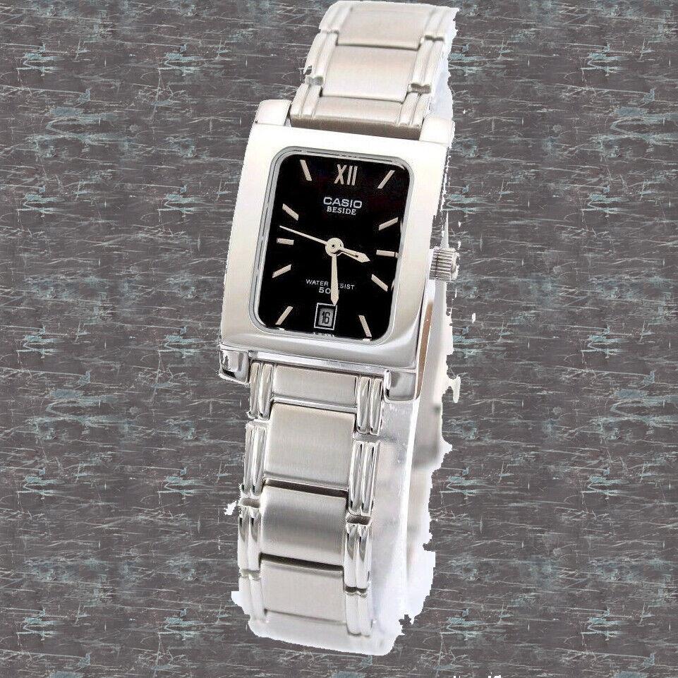 Casio BEL-100D-1 Beside Ladies Watch Stainless Steel Dress 50M Black