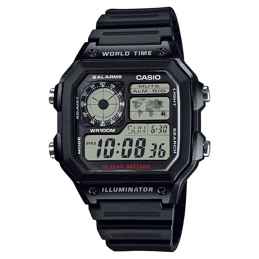 Casio Men`s Digital Square Plastic Watch