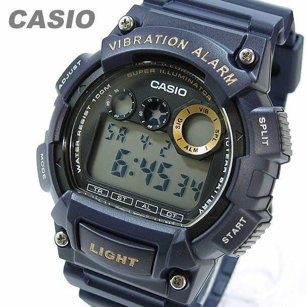 Casio Men`s Digital Vibration Illuminator Blue Watch W-735H-2A