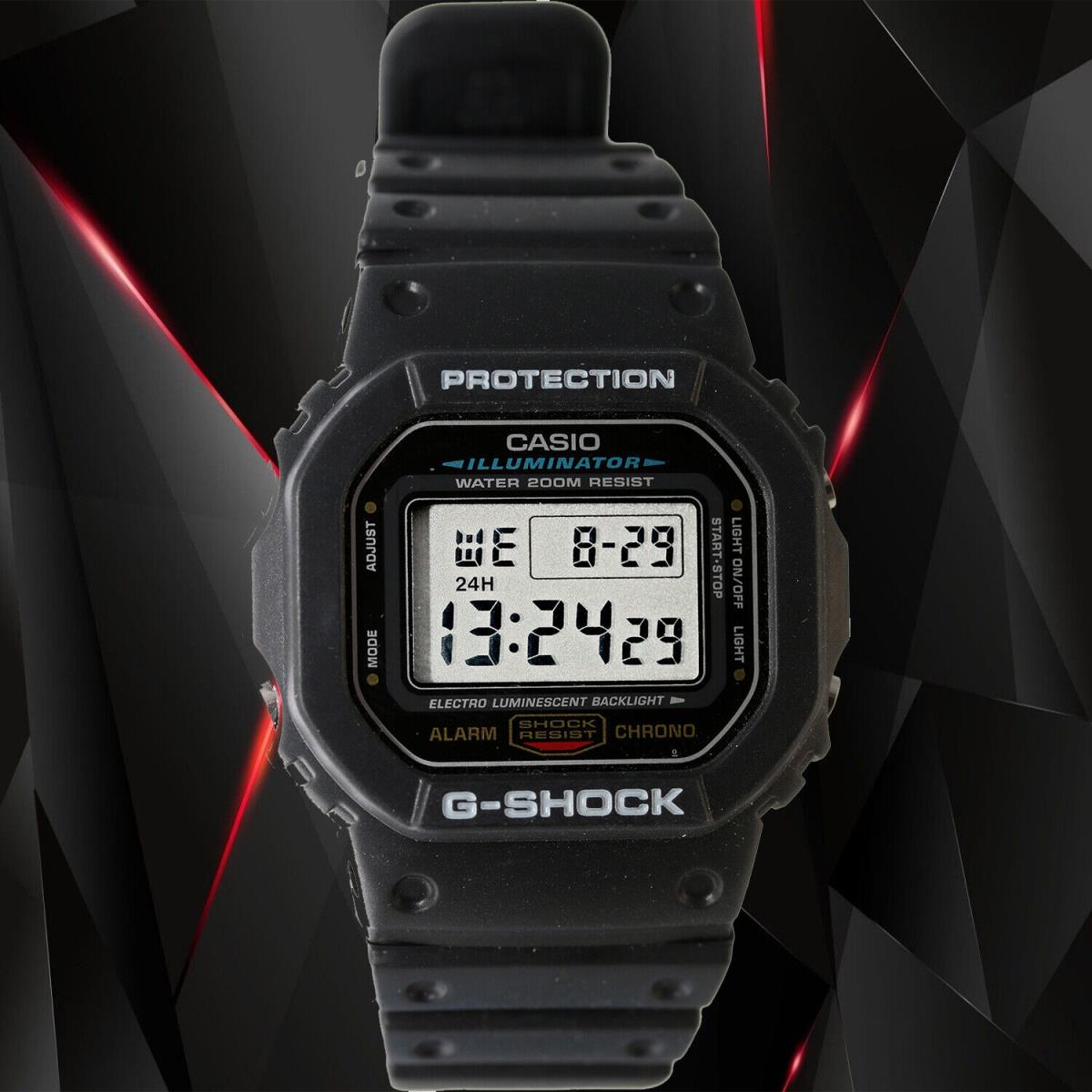 Casio DW-5600E-1V G-shock Mens Black Digital Watch Classic Shock Resistant