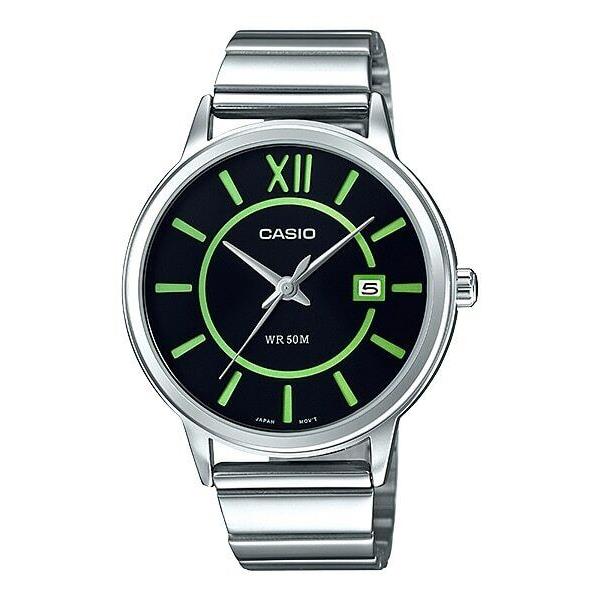 Casio Classic Analog Stainless Steel Band Green Watch MTP-E134D-1B