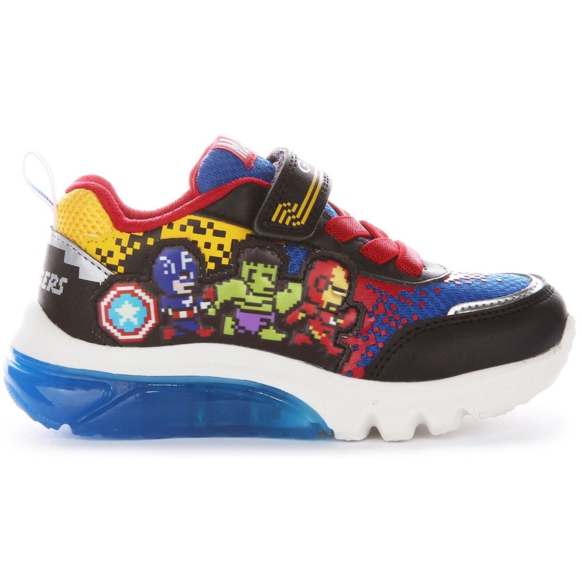 Geox J Ciberdrone E Boys Shoes In Black Multi Size US 5 - 13 BLACK MULTI