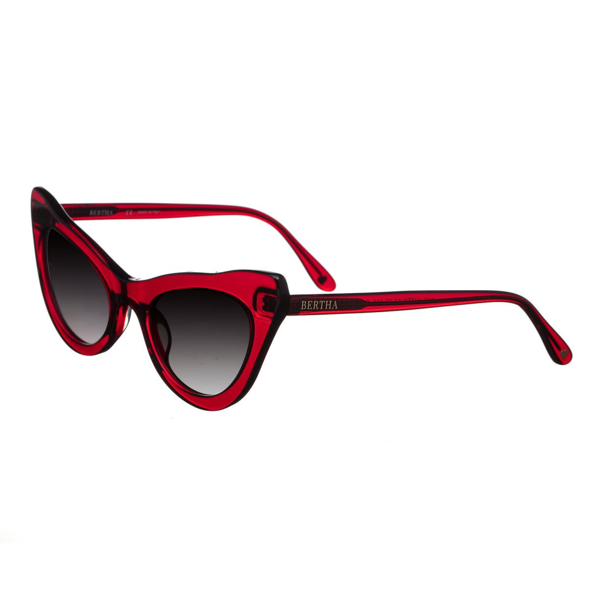 Bertha Kitty Handmade in Italy Sunglasses - Red