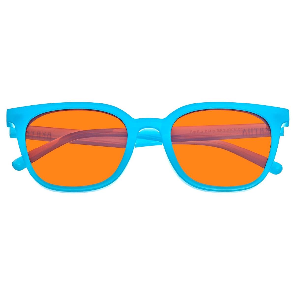 Bertha Betty Polarized Sunglasses - Light Blue/orange