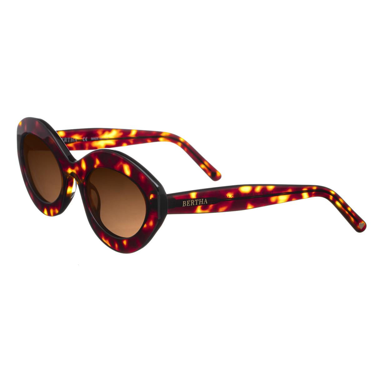 Bertha Severine Handmade in Italy Sunglasses - Tortoise