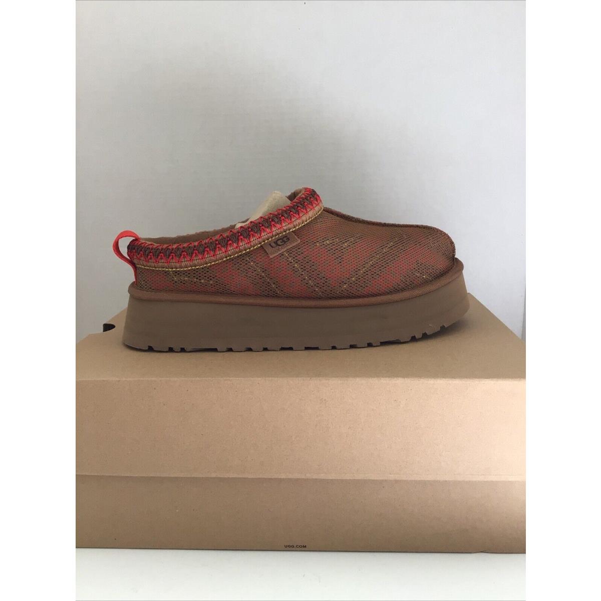 Ugg Tazx Maxi Tasman Chestnut Platform Shoe Slipper Nine