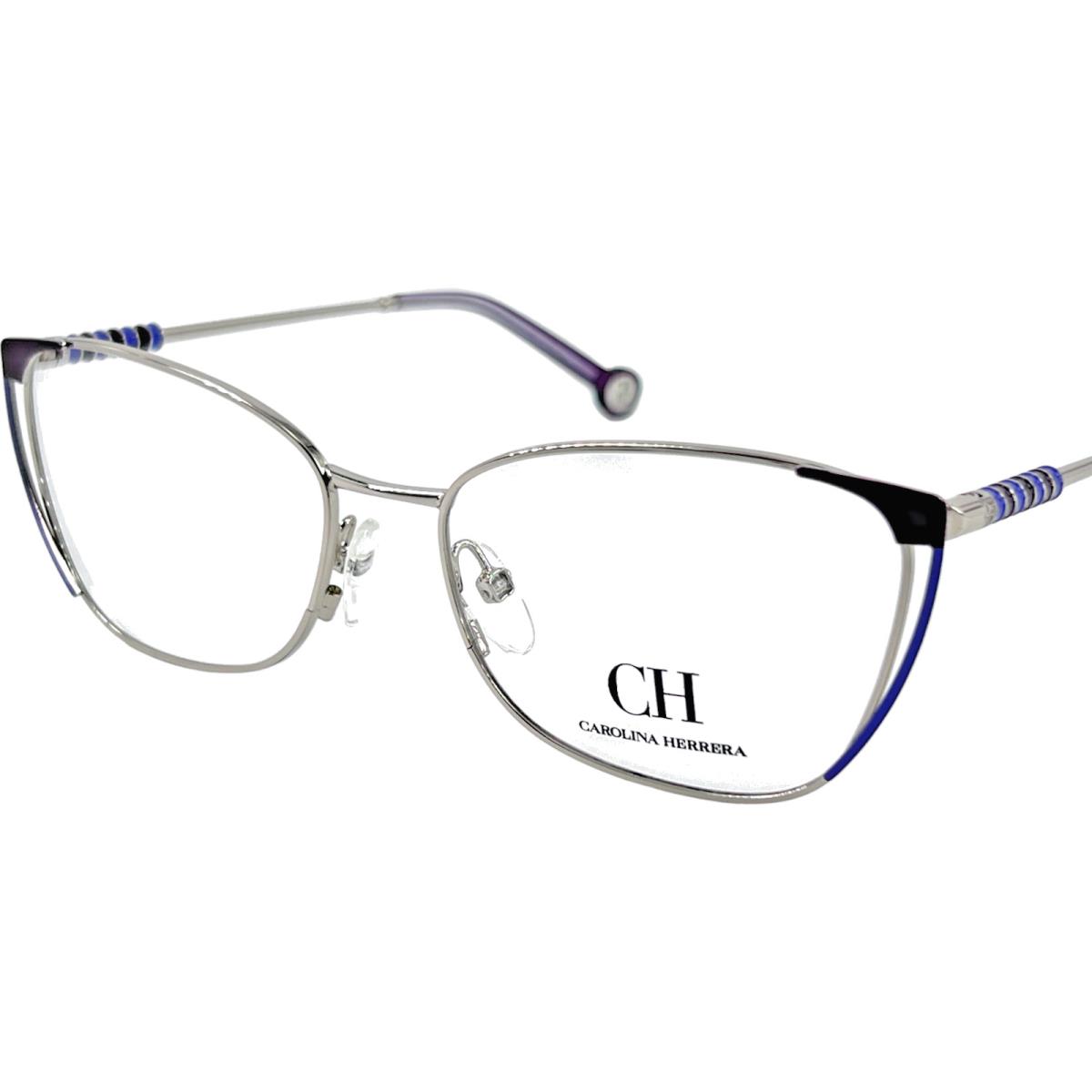 Carolina Herrera VHE165K Women`s Metal Eyeglass Frame 0523 Silver 53-16 W/case