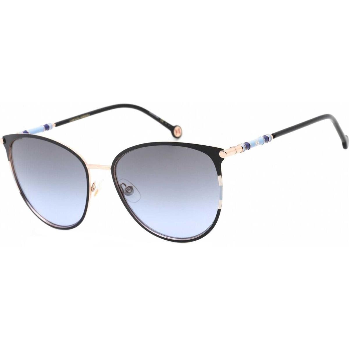 Carolina Herrera Women`s Sunglasses Gold Blue Butterfly Frame CH 0029/S 0LKS GB