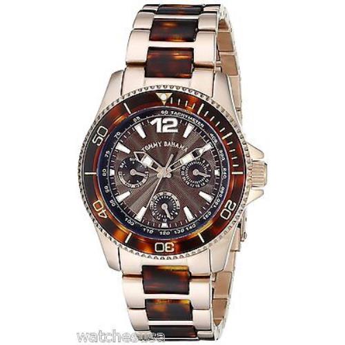 Tommy Bahama TB4051 Brown Dial Two Tone Multifunction Women`s Watch
