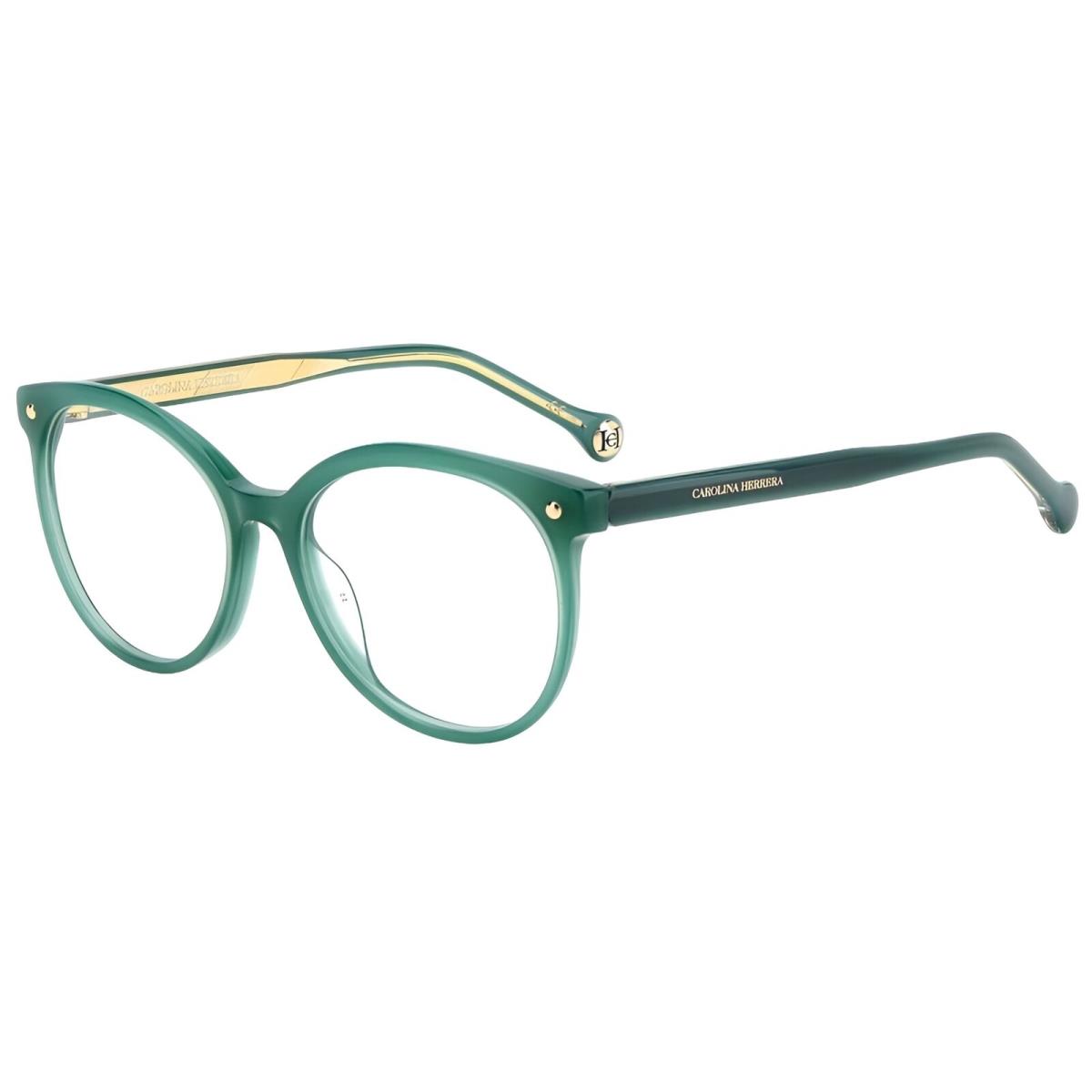 Carolina Herrera Women`s Eyeglasses Green Plastic Round Frame Her 0083/G 01ED 00