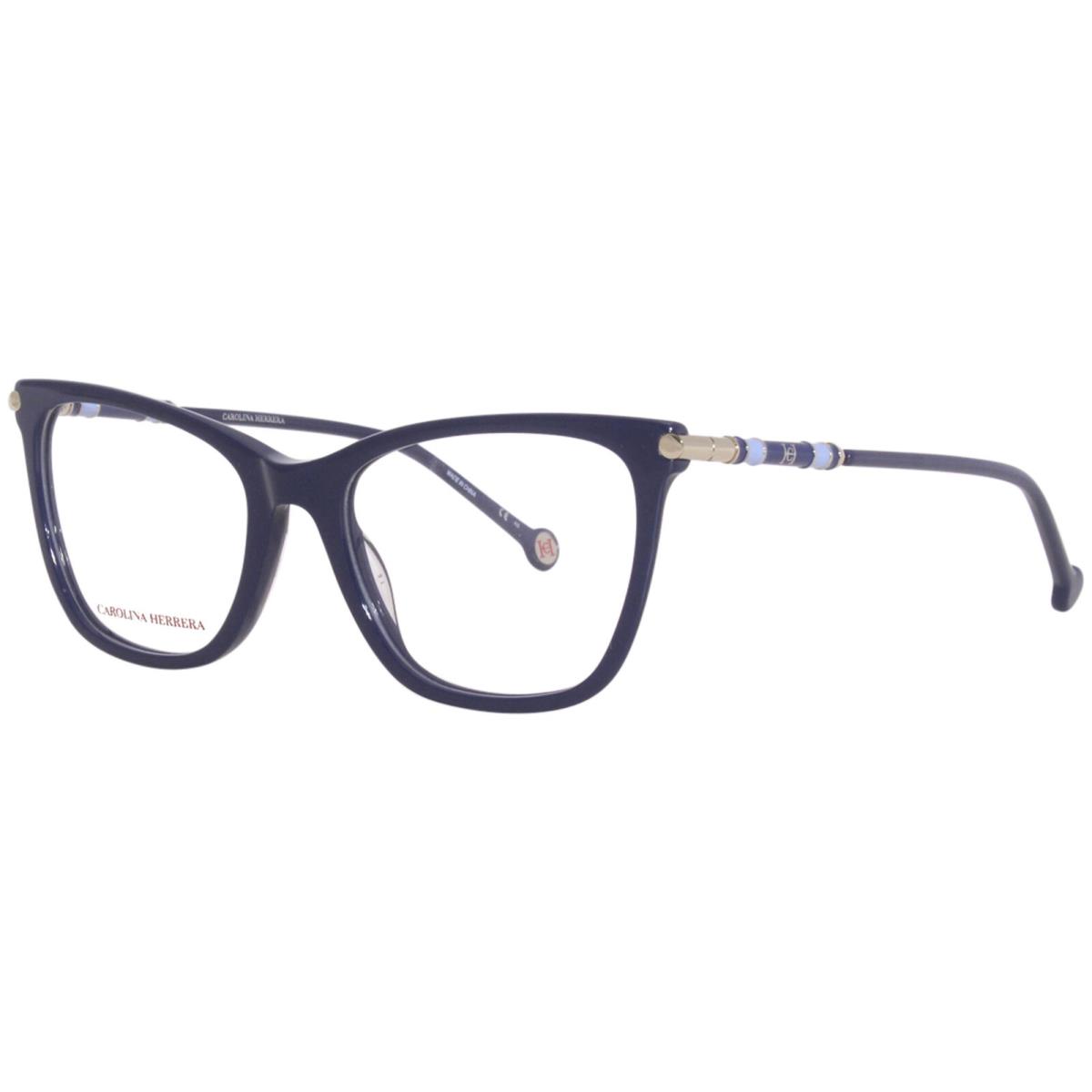 Carolina Herrera CH/0028 Pjp Eyeglasses Frame Women`s Blue Full Rim Cat Eye