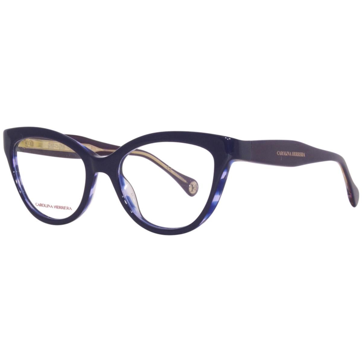 Carolina Herrera CH/0017 Pjp Eyeglasses Frame Women`s Blue Full Rim Cat Eye 54mm