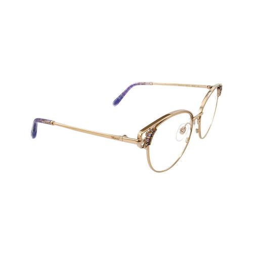 Chopard VCHC51S Cat Eye Reading Glasses in 23KT Gold Plated Purple Glitter 54 mm