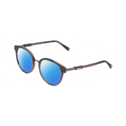 Chopard Ceramic VCH239 Womens Polarized Bifocal Sunglasses in Grey/gunmetal 50mm Blue Mirror