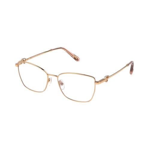 Chopard VCHF50S Cateye Reading Glasses 24KT Rose Gold Plated Silver Gemtone 55mm