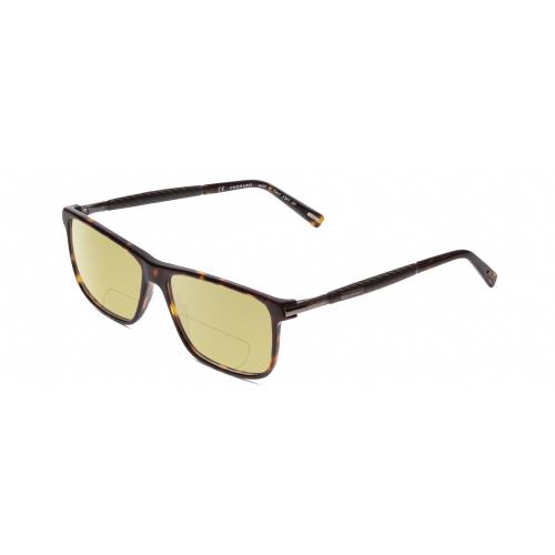 Chopard Carbon Fiber VCH240 Men Polarized Bifocal Sunglasses Brown Tortoise 55mm Yellow