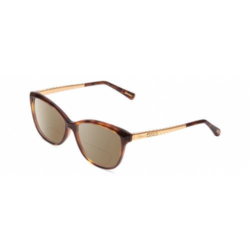 Chopard VCH243S Cateye Polarized Bifocal Sunglass Tortoise Havana/rose Gold 53mm