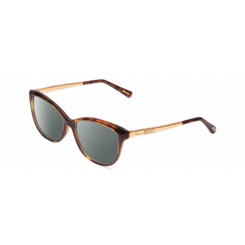 Chopard VCH243S Cateye Polarized Bifocal Sunglass Tortoise Havana/rose Gold 53mm Grey