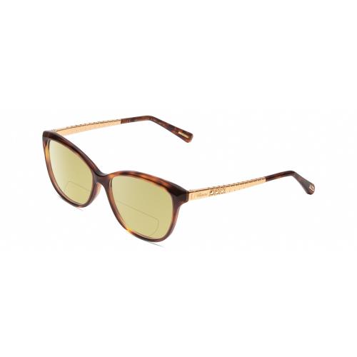 Chopard VCH243S Cateye Polarized Bifocal Sunglass Tortoise Havana/rose Gold 53mm Yellow