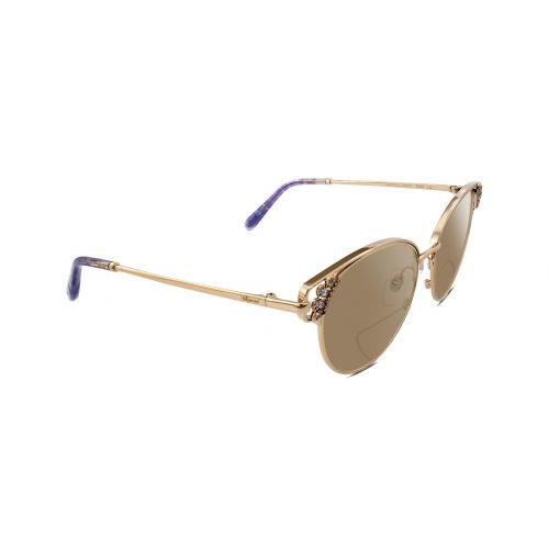 Chopard VCHC51S Cateye Polarized Bifocal Sunglasses 23KT Gold Plated 54mm 41 Opt Brown