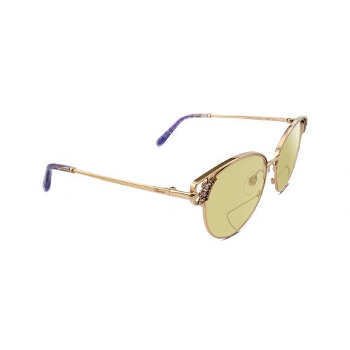 Chopard VCHC51S Cateye Polarized Bifocal Sunglasses 23KT Gold Plated 54mm 41 Opt Yellow