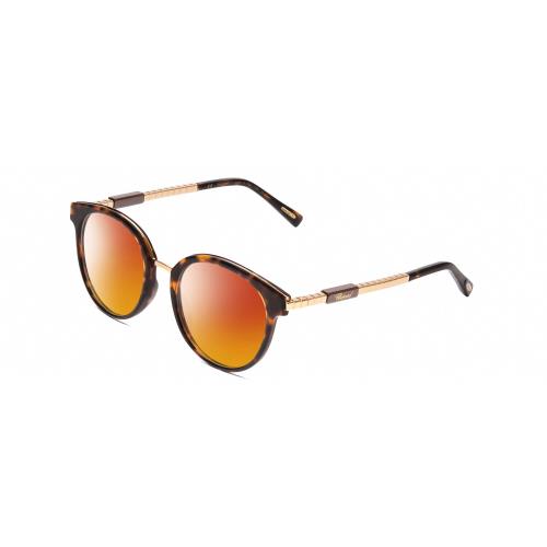 Chopard Ceramic VCH239 Unisex Polarized Sunglasses Brown Tortoise/rose Gold 50mm Red Mirror Polar