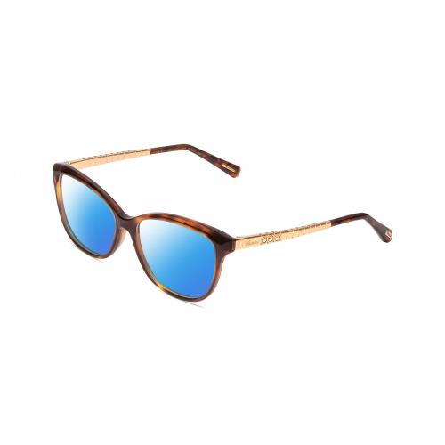 Chopard VCH243S Women Cateye Polarized Sunglasses Tortoise Havana/rose Gold 53mm