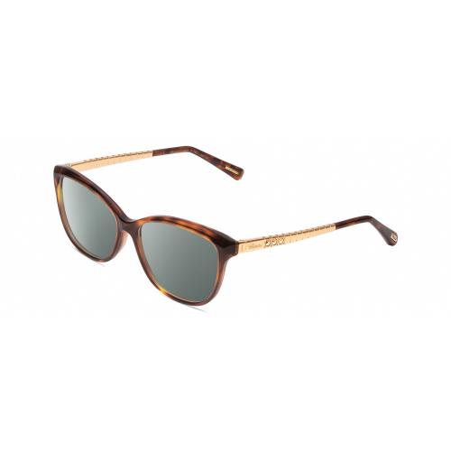 Chopard VCH243S Women Cateye Polarized Sunglasses Tortoise Havana/rose Gold 53mm Smoke Grey Polar