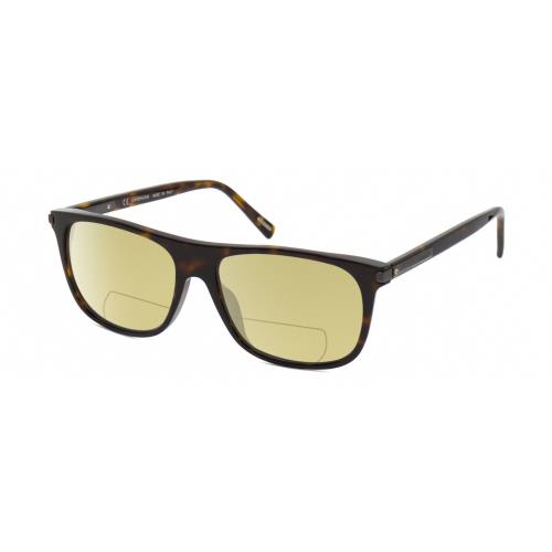 Chopard SCH294 Unisex Polarized Bifocal Sunglasses Brown Tortoise Gunmetal 57 mm Yellow