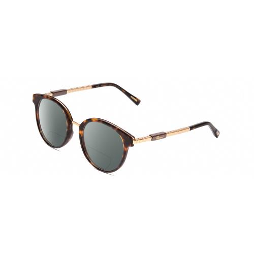 Chopard Ceramic VCH239 Unisex Polarized Bifocal Sunglass Tortoise/rose Gold 50mm Grey