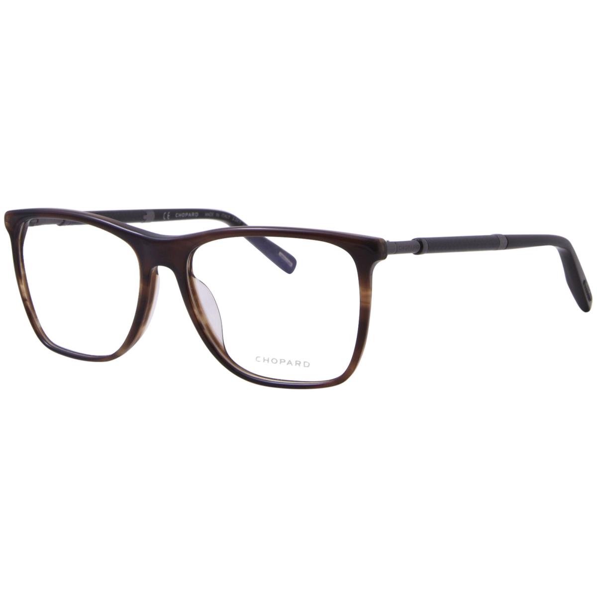 Chopard VCH257 6YH Eyeglasses Men`s Tortoise Full Rim Rectangle Shape 57mm