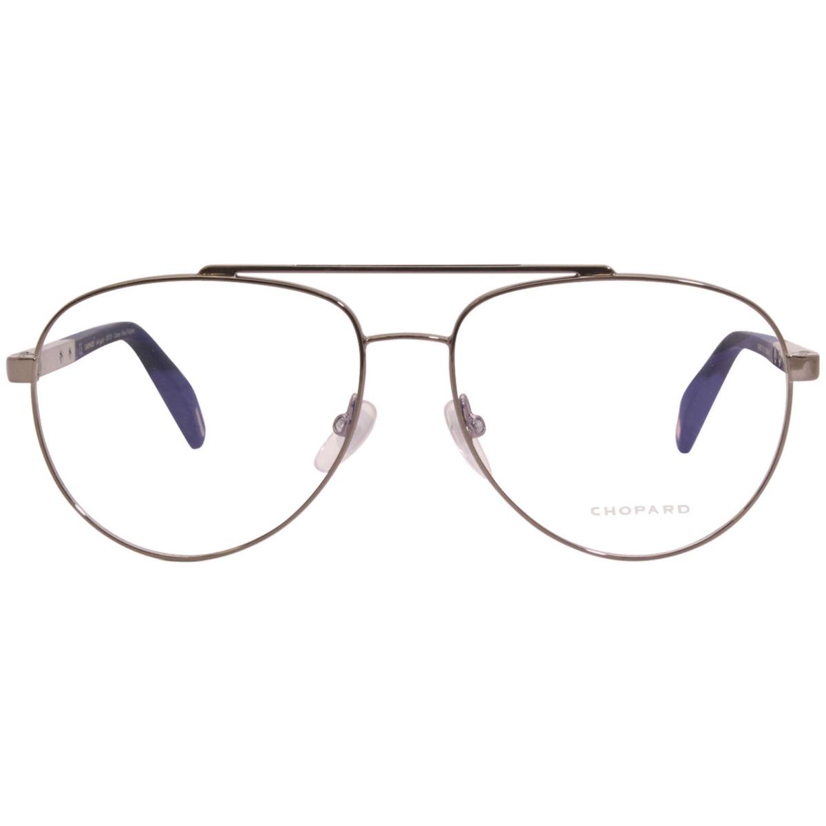 Chopard VCHD21 0509 Eyeglasses Men`s 23KT Gold Plated/gunmetal Carbon Fiber 57mm - Frame: Gray