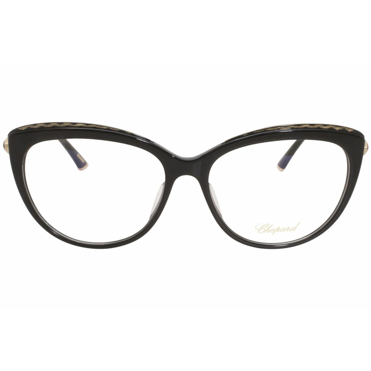 Chopard VCH276S 700Y Eyeglasses Women`s Black/gold 23KT Optical Frame 56mm - Frame: Black