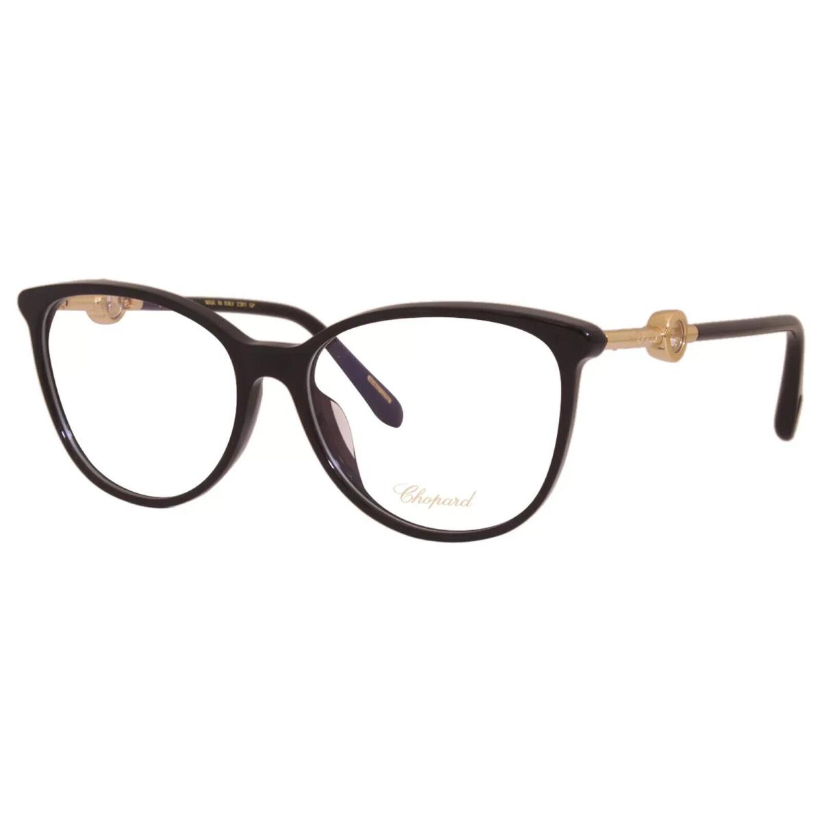 Chopard VCH283S 0700 Eyeglasses Women`s 23KT Black Full Rim Optical Frame 55mm