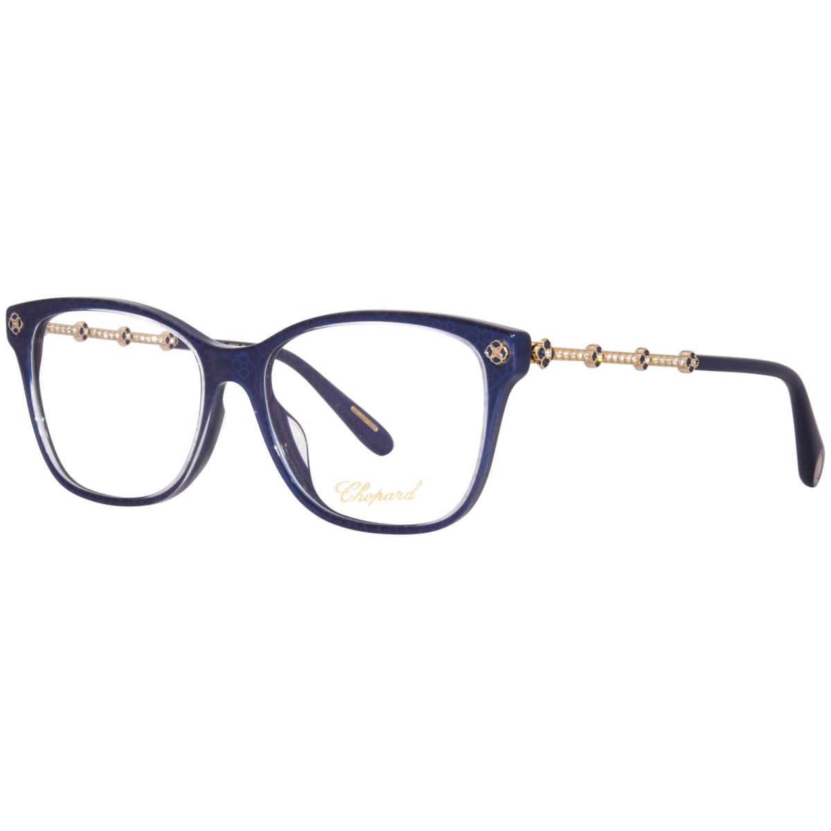 Chopard VCH352S 0Q66 Eyeglasses Women`s Blue Fantasy Full Rim Square Shape 54mm - Frame: Blue