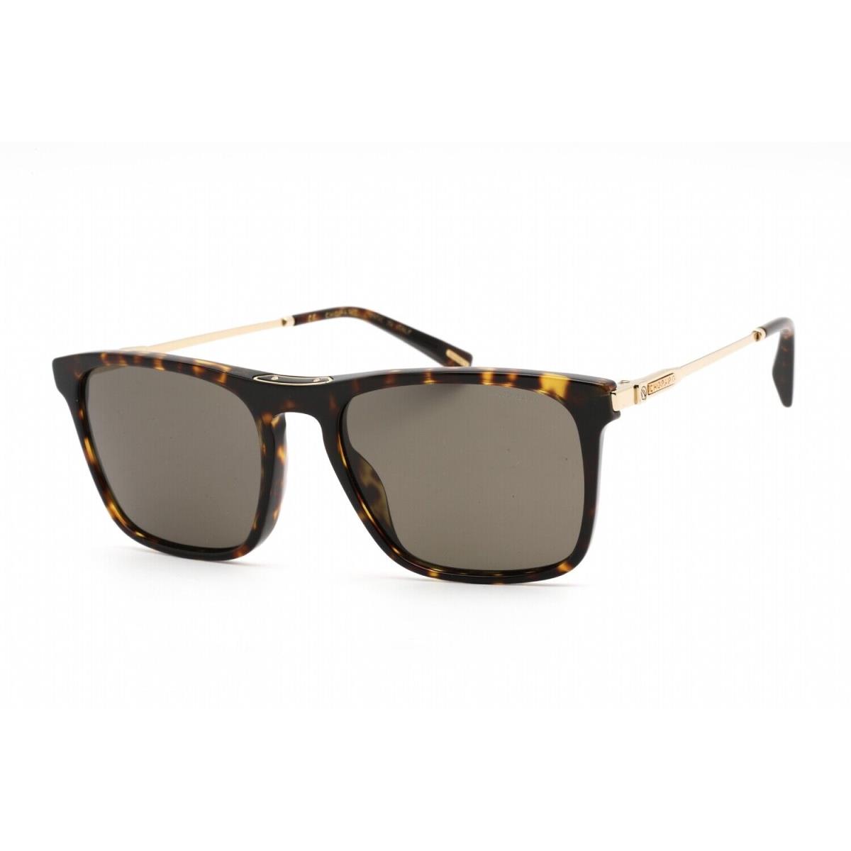 Chopard SCH329 909P Sunglasses Dark Havana Frame Brown Polarized Lens 56mm