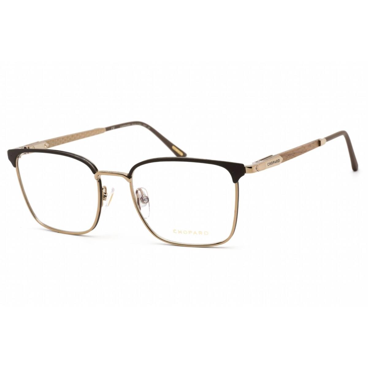 Chopard Men`s Eyeglasses Full Rim Gold/black/brown Frame 52 mm VCHG06 02A8