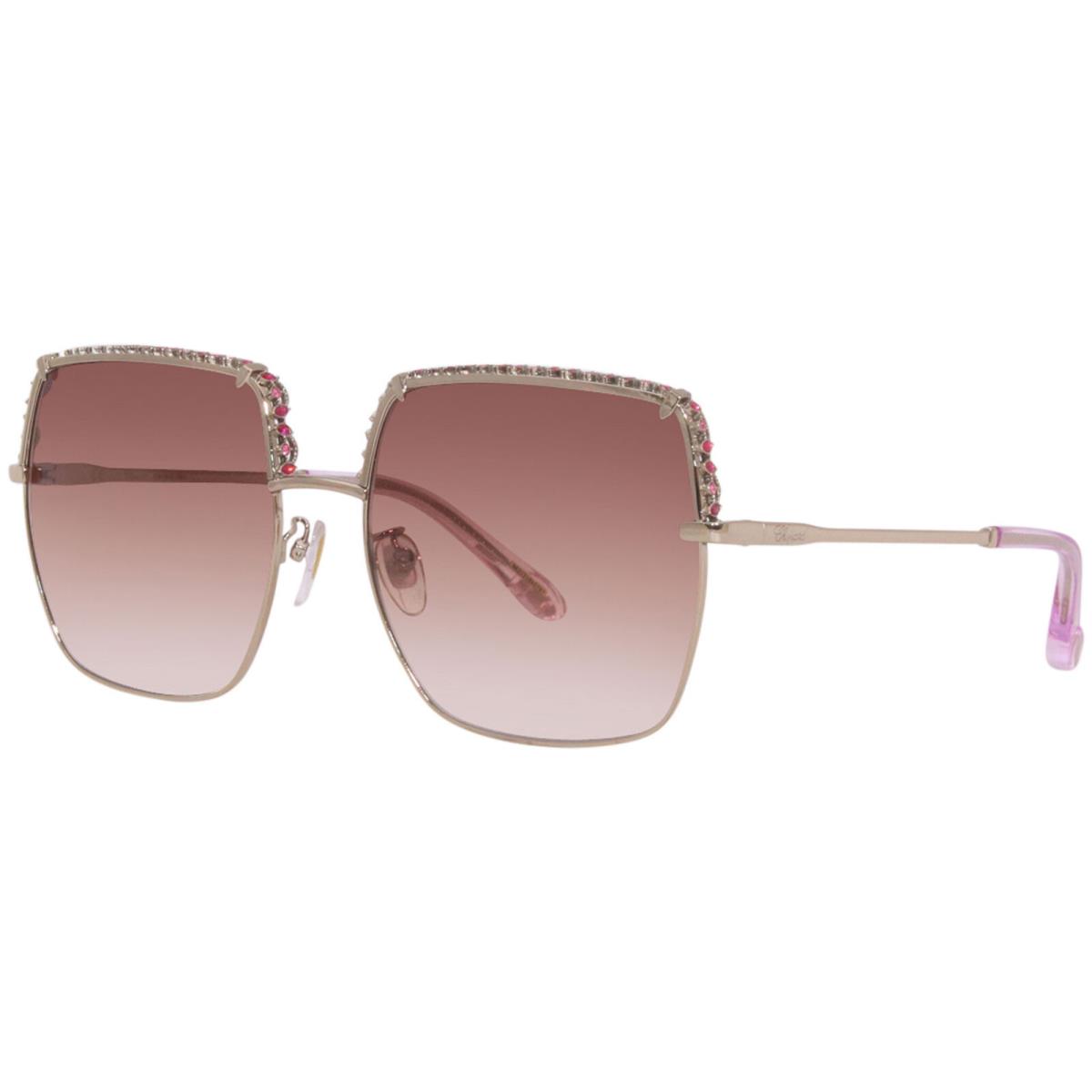 Chopard SCHF12S 0594 Sunglasses Women`s Gold-pink/brown Gradient Lenses 59mm - Frame: Gold, Lens: Brown