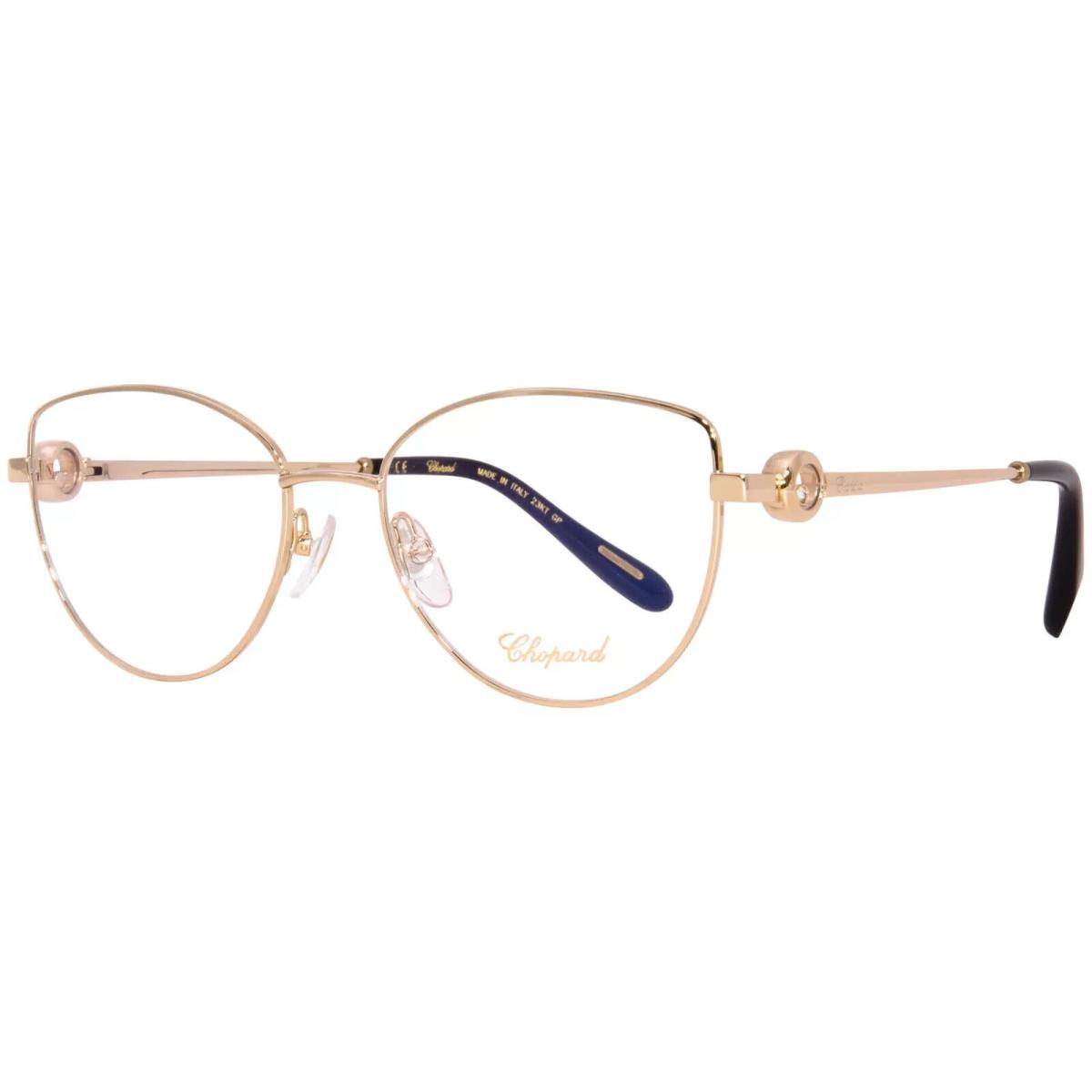 Chopard VCHG02S 0300 Titanium Eyeglasses Women`s 23KT Gold Plated Full Rim 53mm - Frame: Gold