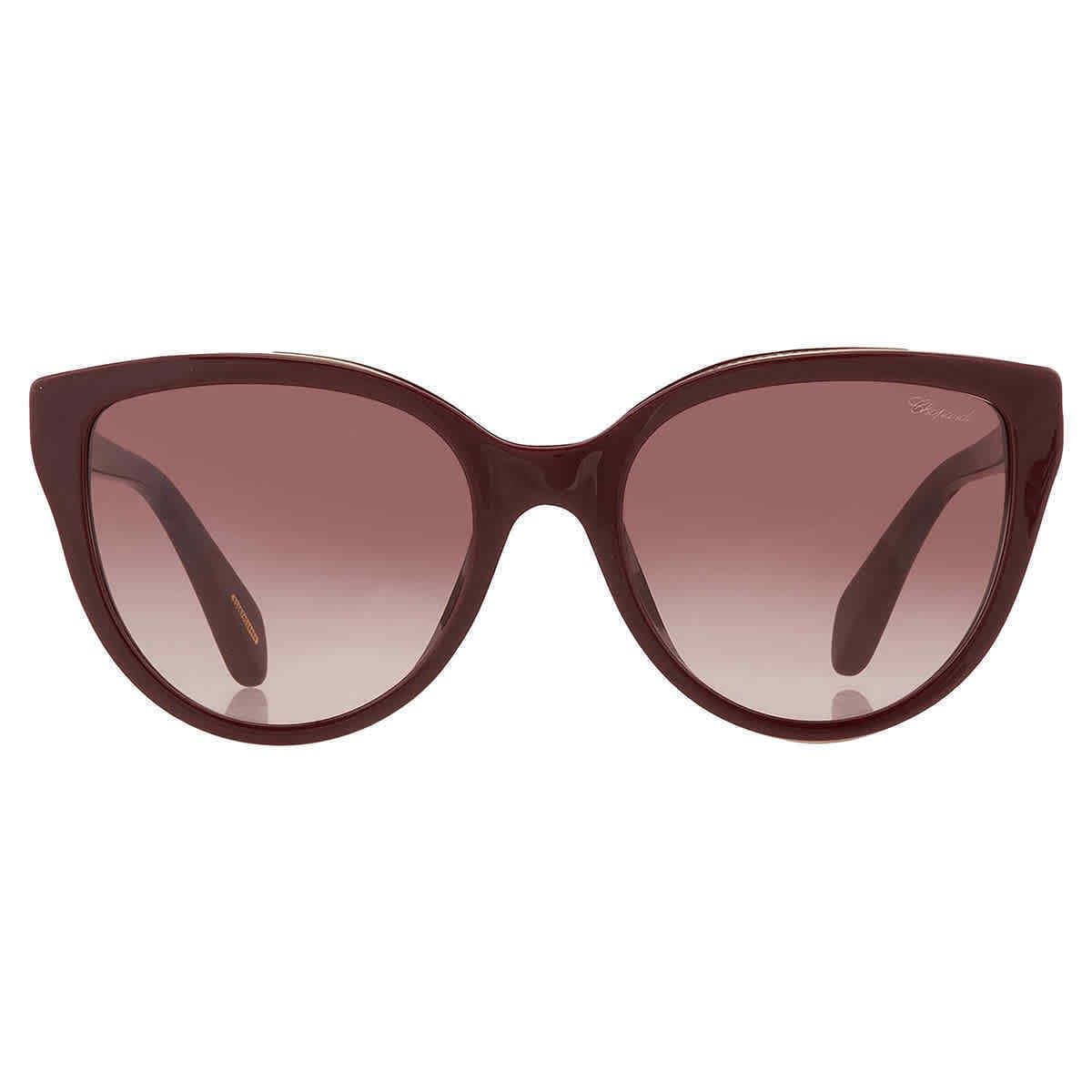 Chopard Brown Gradient Cat Eye Ladies Sunglasses SCH317S 09FH 55 SCH317S 09FH 55